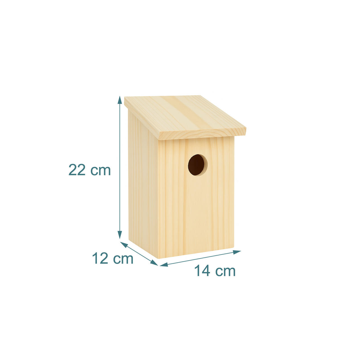 4XNISTKASTEN - Hellbraun, Holz (12/22/14cm) - Relaxdays