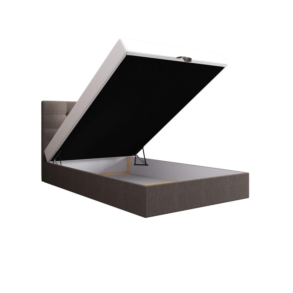 BOXBETT DUO 1 100x200 Cosmic 03, mit Matratze H3 und Topper, Braun - Braun, Holz/Kunststoff (100/200cm) - Bedante