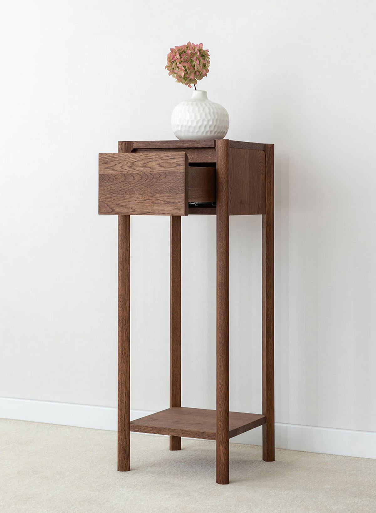 BEISTELLTISCH Campi Eiche Tabak 33 / 33 / 90cm - Eichefarben, Holz (33/33/90cm) - Feldmann-Wohnen