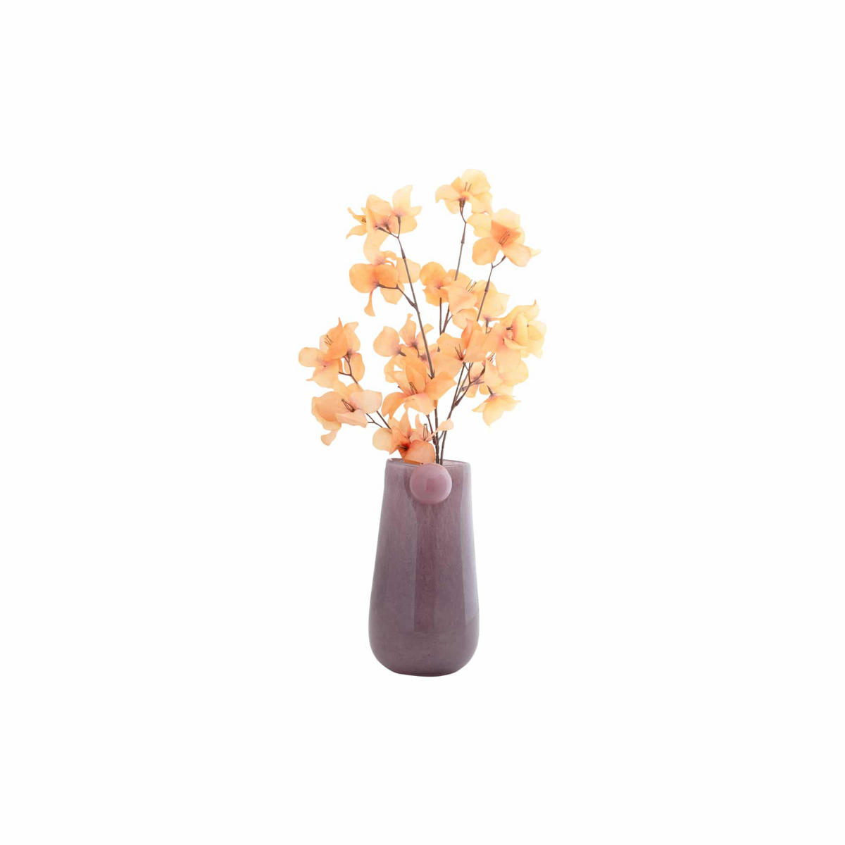 VASE Bolita Medium Lila 15/15/25 cm - Lila, Glas (15/25cm) - Present Time