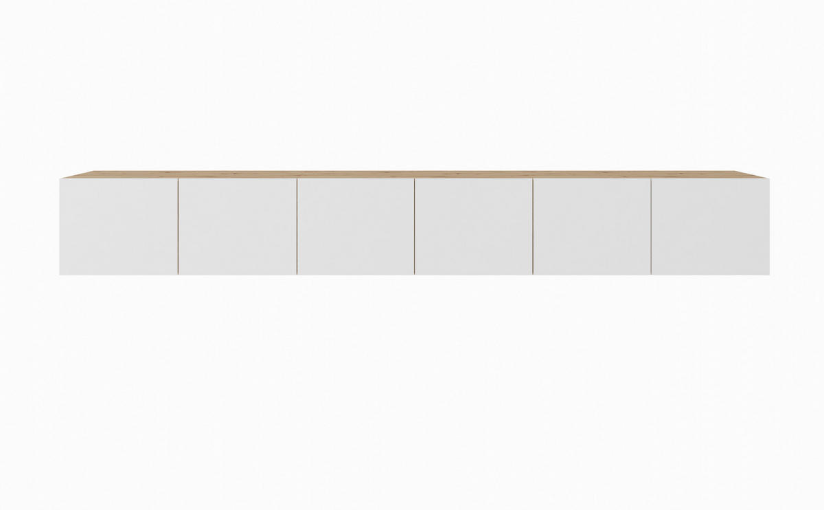 TV-SCHRANK LIO - Eiche Artisan/Weiß, Holzwerkstoff (300/41/40cm) - Meblini
