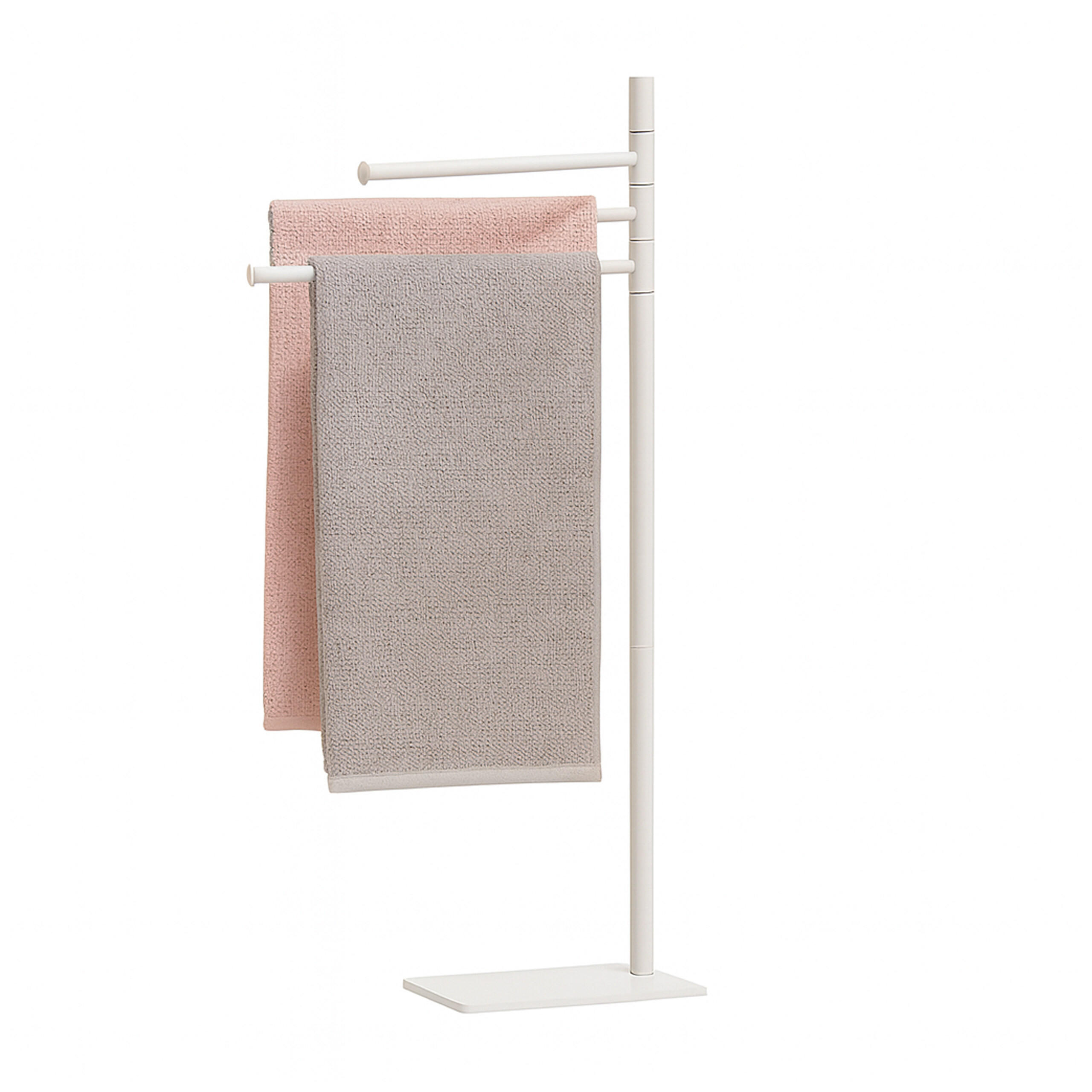 HANDTUCHSTÄNDER - Weiß, Textil/Metall (33.5/83/14cm) - Relaxdays