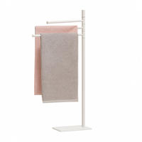 HANDTUCHSTÄNDER - Weiß, Textil/Metall (33.5/83/14cm) - Relaxdays