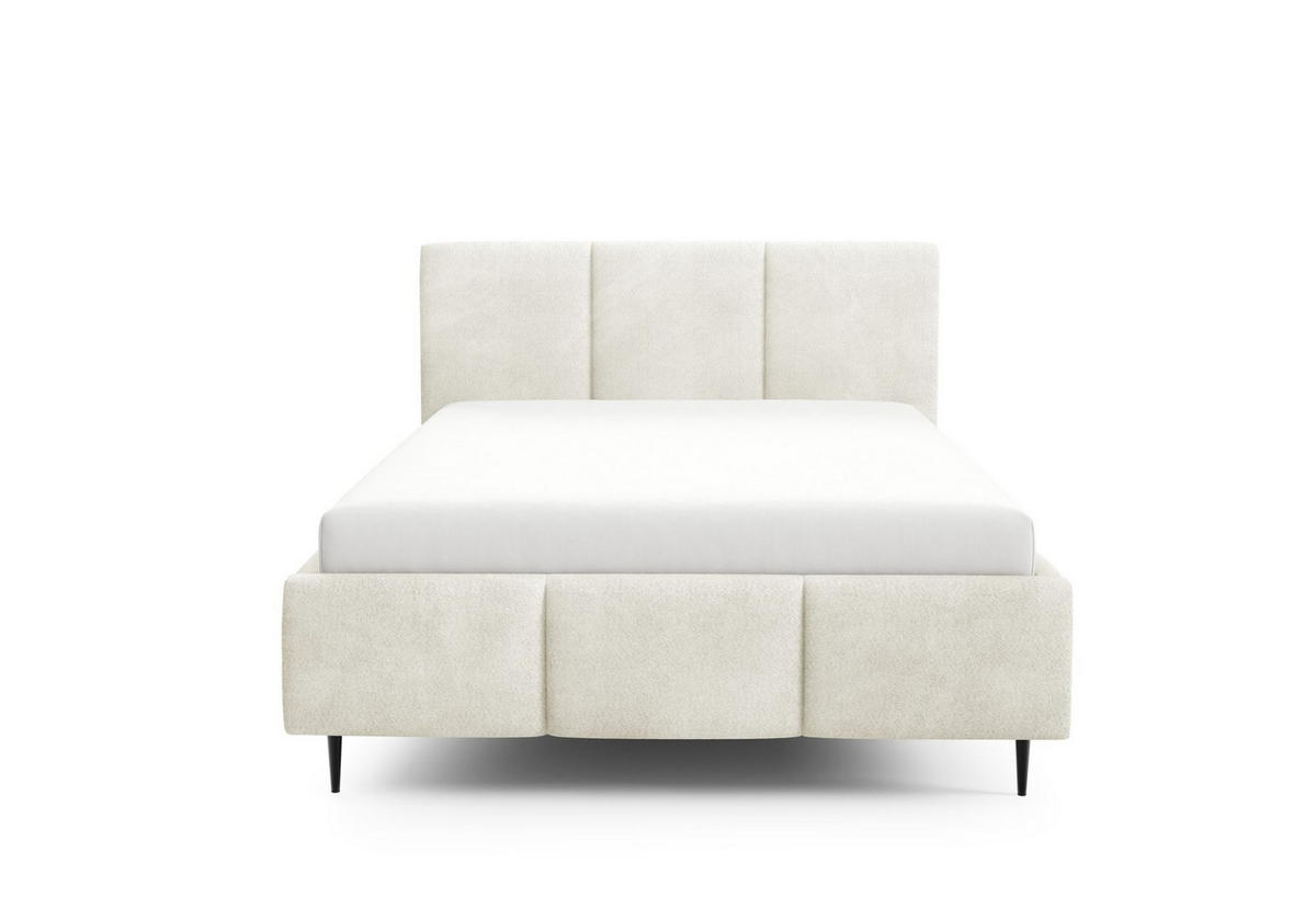 POLSTERBETT Miami - Creme, Holzwerkstoff/Textil (160/200cm) - Fun Möbel
