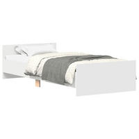 BETTGESTELL Weiss 100/200 Cm Holzwerkstoff - Weiß, Textil (100/200cm) - vidaXL