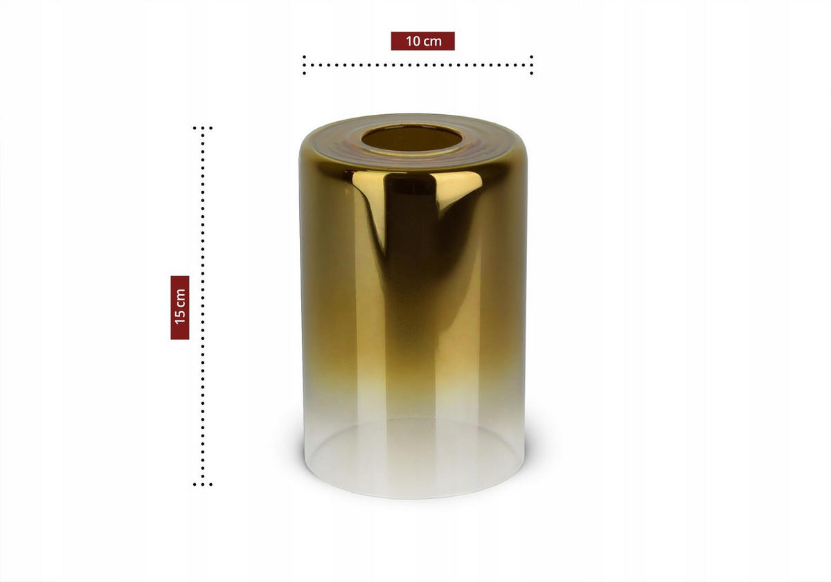 PENDELLEUCHTE GRAF - Transparent/Goldfarben, Glas/Metall (10/10/80cm) - kiki design