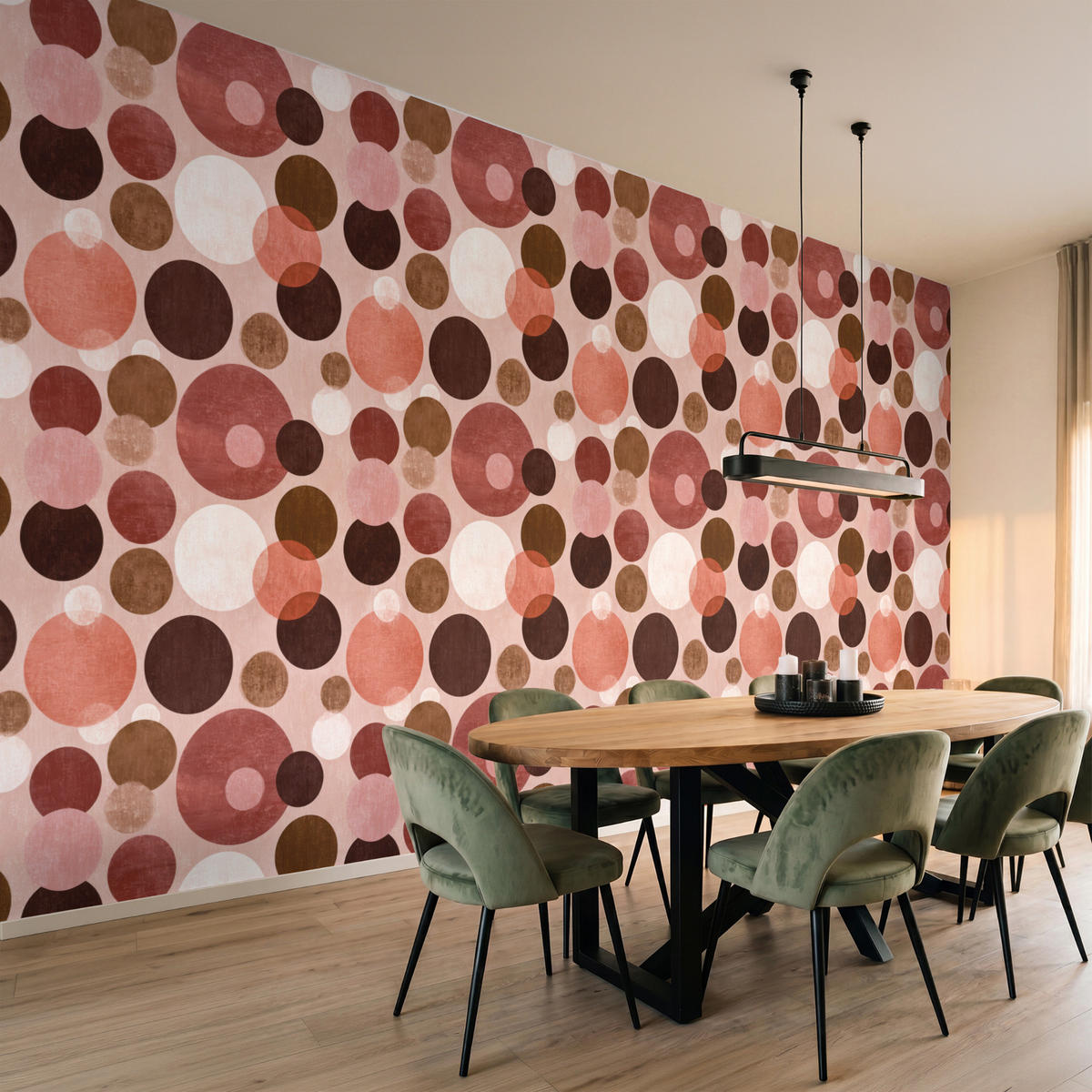 TAPETE - Kreise - Modern - Farbenfroh - 500x260 cm - Multicolor, Papier (500/260cm) - OnlyWow