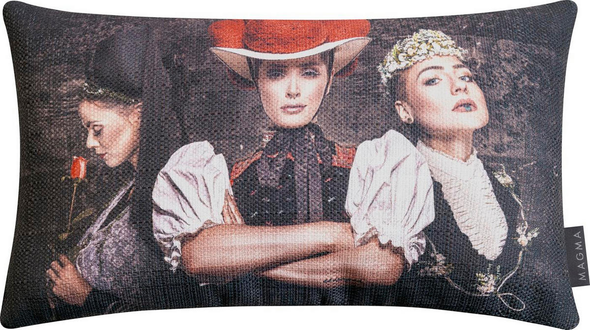 KISSENHÜLLE Artwood Trio Ladys - Schwarz, Textil (30/50cm) - Magma Heimtexx
