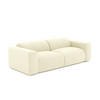 SOFA 4-Sitzer Gerippter Samt Creme 240cm - Creme, Textil (240/73/97cm) - Sia Home