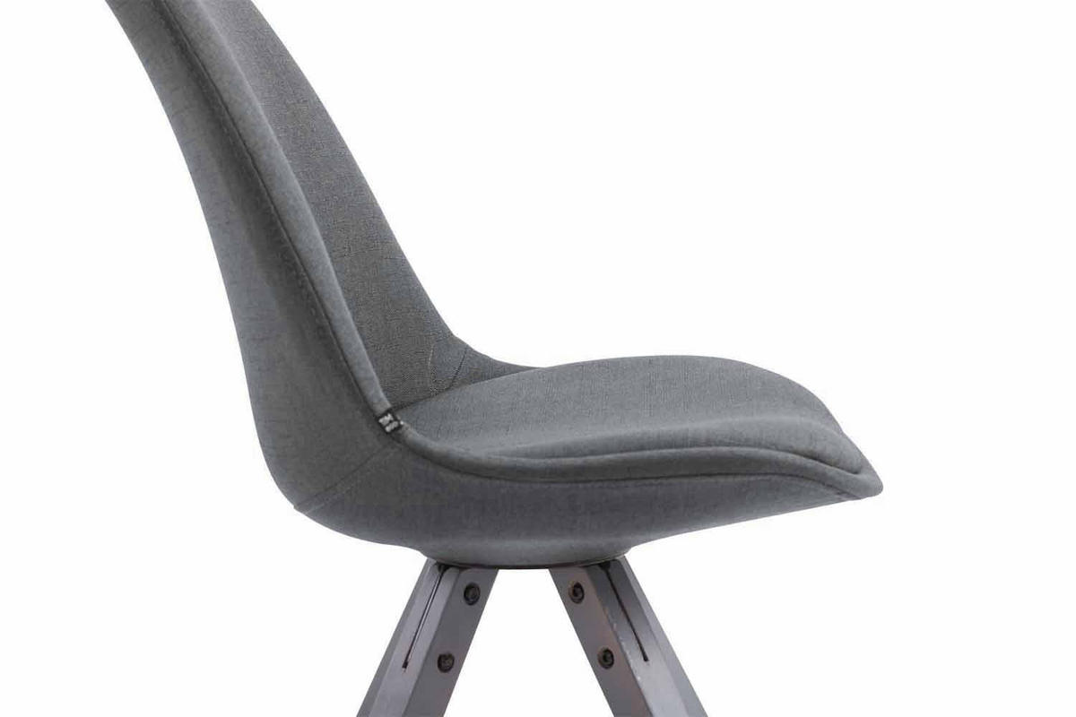 STUHL Stoff dunkelgrau - Dunkelgrau/Grau, Holz/Textil (48/84/56cm) - CLP