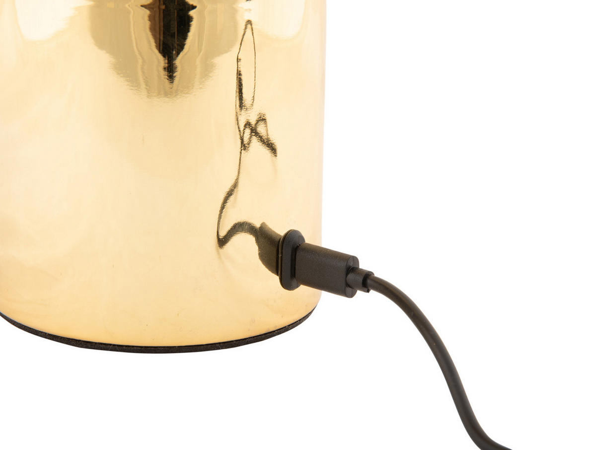TISCHLAMPE Camp LED 7.8/7.8/29.5 cm - Goldfarben, Metall (7.8/7.8/29.5cm) - Leitmotiv