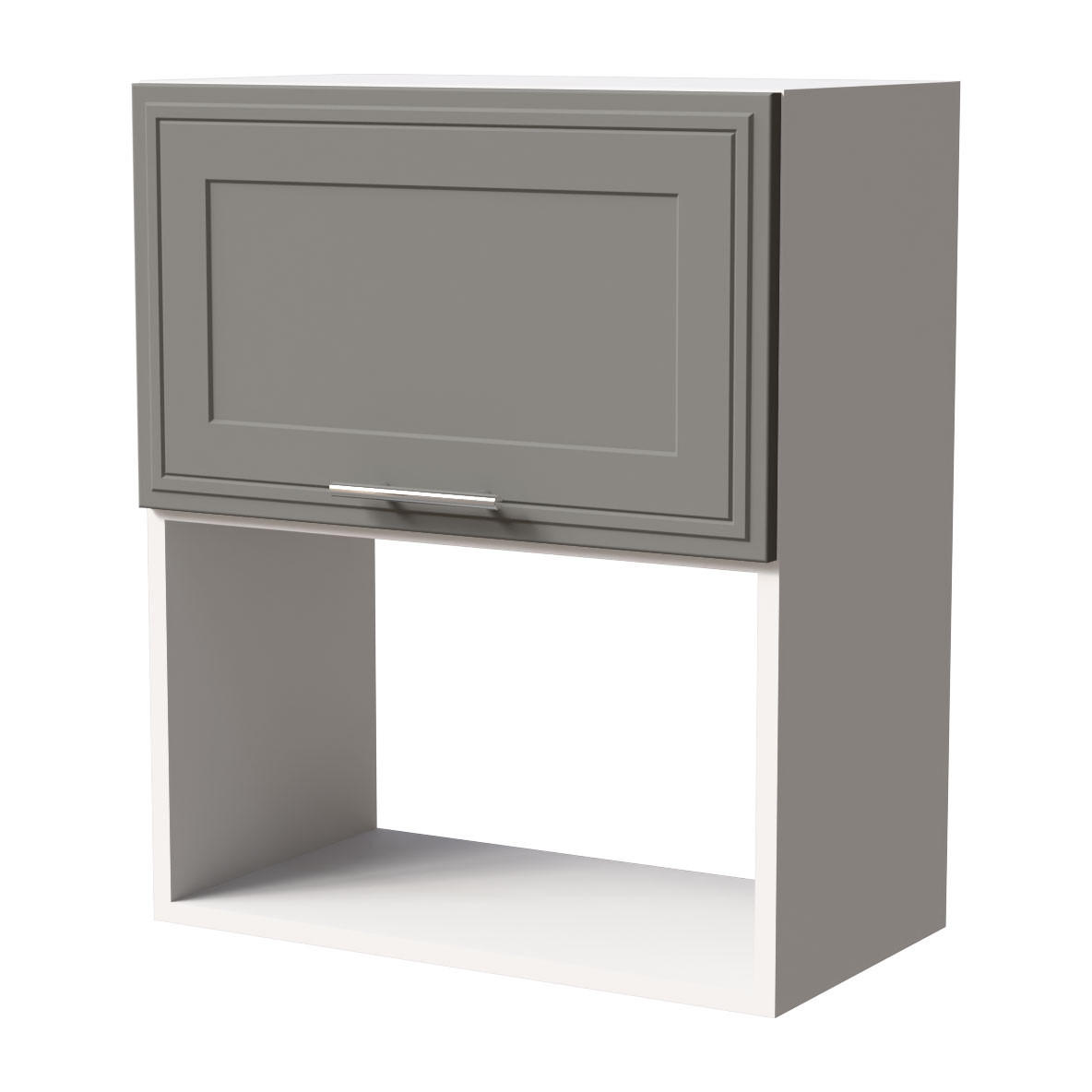 MIKROWELLENUMBAUSCHRANK Salo W2MK/60 Weiß / Dust Grey Matt 60 / 32,5 / 72cm - Weiß/Grau, Holz/Holzwerkstoff (60/72/32.5cm) - Feldmann-Wohnen