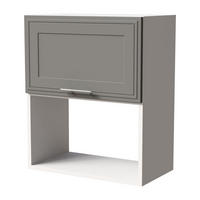 MIKROWELLENUMBAUSCHRANK Salo W2MK/60 Weiß / Dust Grey Matt 60 / 32,5 / 72cm - Weiß/Grau, Holz/Holzwerkstoff (60/72/32.5cm) - Feldmann-Wohnen