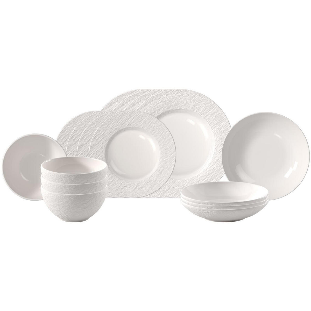 TAFELSERVICE Manufacture Ice weiß 16er Set - Weiß, Keramik (1/1/1cm) - Villeroy & Boch