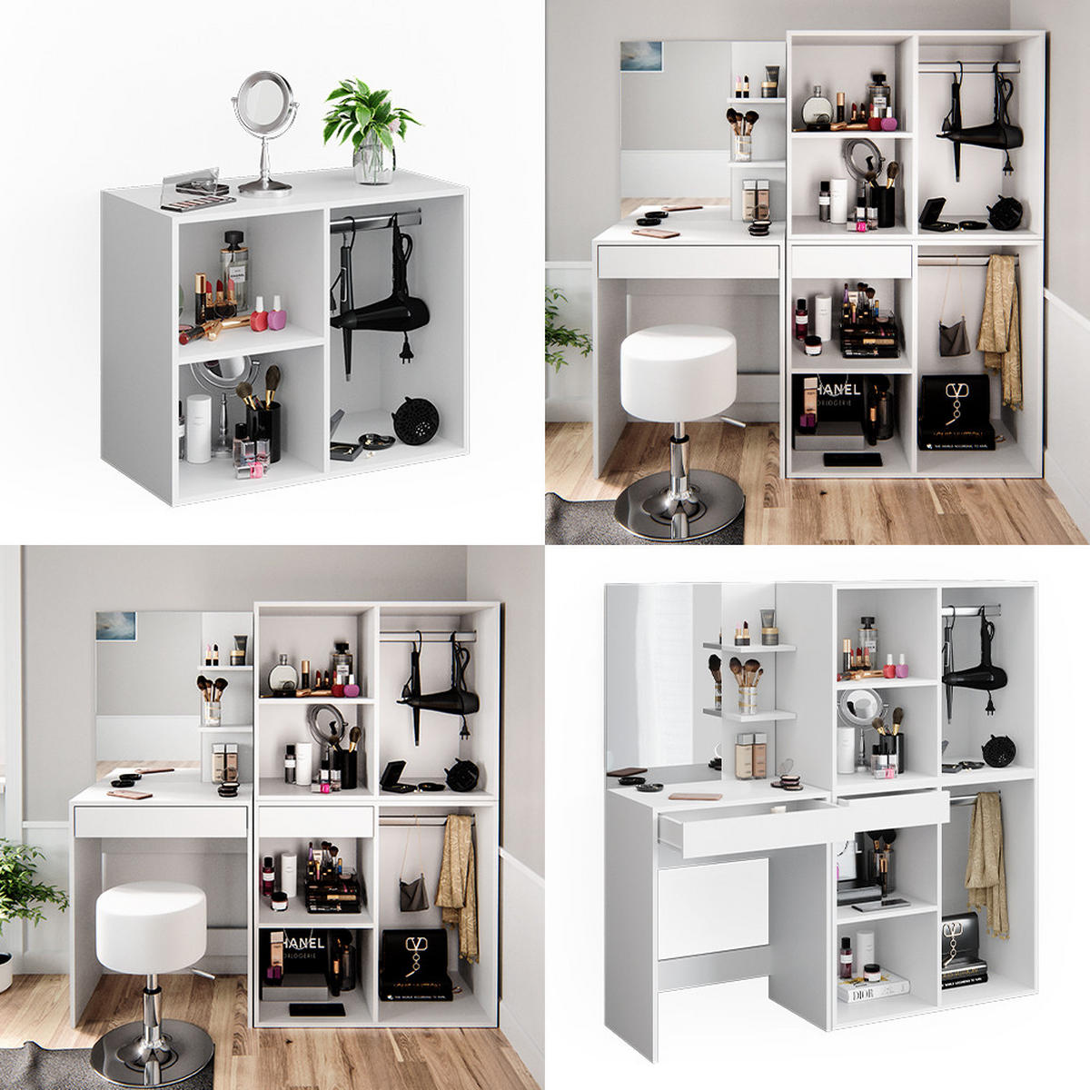 ANSTELLSCHRANK Isabelle Weiß 80.1 x 65 cm - Weiß, Holzwerkstoff (80.1/65/40cm) - Vicco