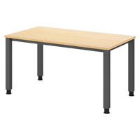 SCHREIBTISCH Serie-Q 80/140/74 cm in Ahornfarben/Graphitfarben - Ahornfarben/Graphitfarben, Holzwerkstoff (80/140/74cm) - bümö