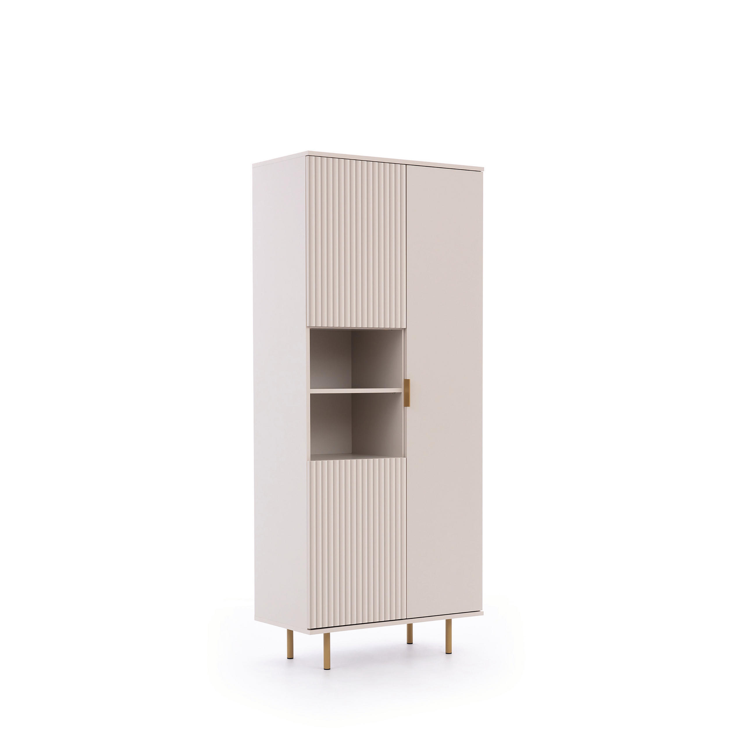 BÜCHEREGAL Bianco Kaschmir - Kaschmir, Holzwerkstoff (80/190/41cm) - Bettso