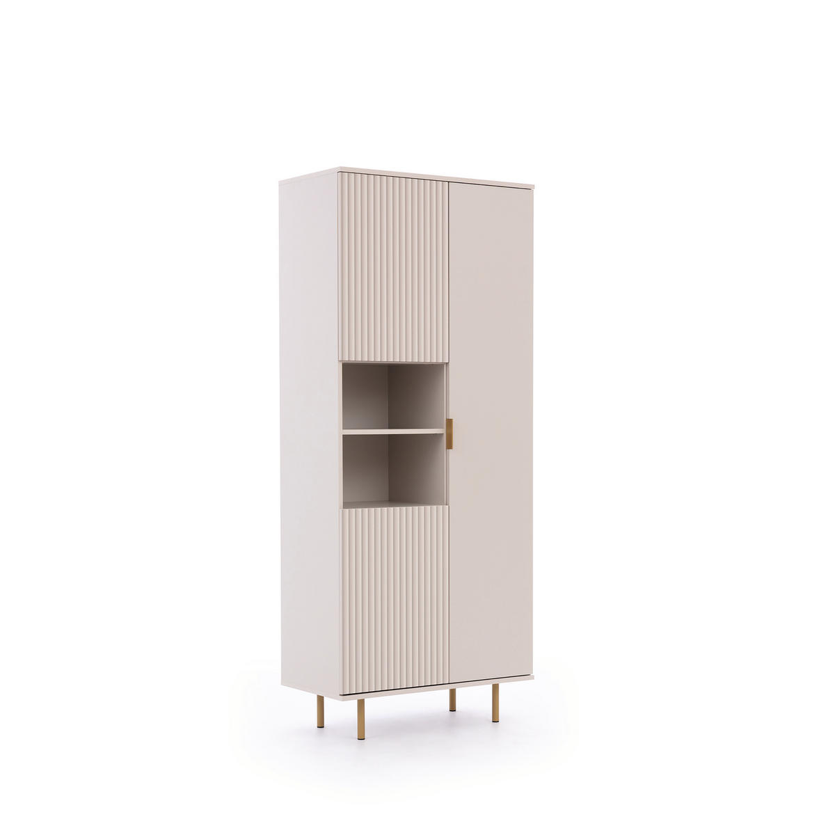 BÜCHEREGAL Bianco Kaschmir - Kaschmir, Holzwerkstoff (80/190/41cm) - Bettso