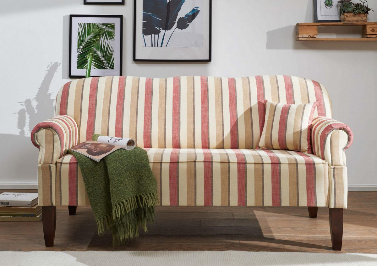 KÜCHENSOFA 188x78x97 gestreift EDINBURGH - Multicolor, Holz (188/97/78cm) - Massivmoebel24