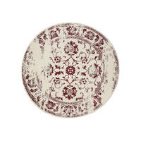 VINTAGE-TEPPICH Suki ø 160 cm rund - Rot/Creme, Kunststoff (160/160cm) - benuta