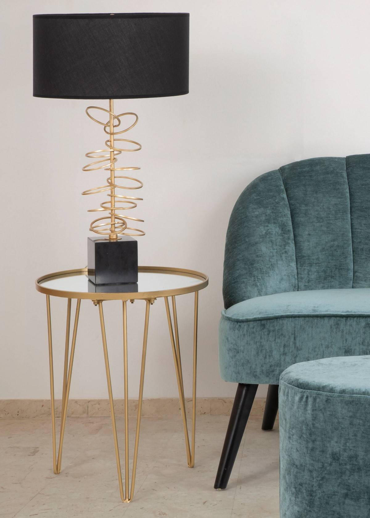 KAFFEETISCH rund, Gold - Goldfarben, Metall (40/40/49cm) - Mauro Ferretti