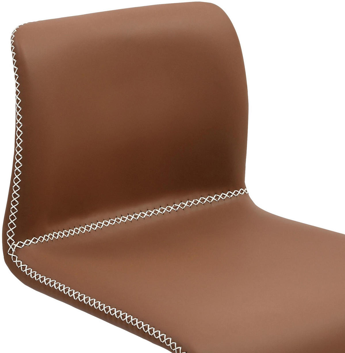 BARHOCKER Lederlook Braun - Schwarz/Braun, Textil/Metall (41/85/47cm) - CLP