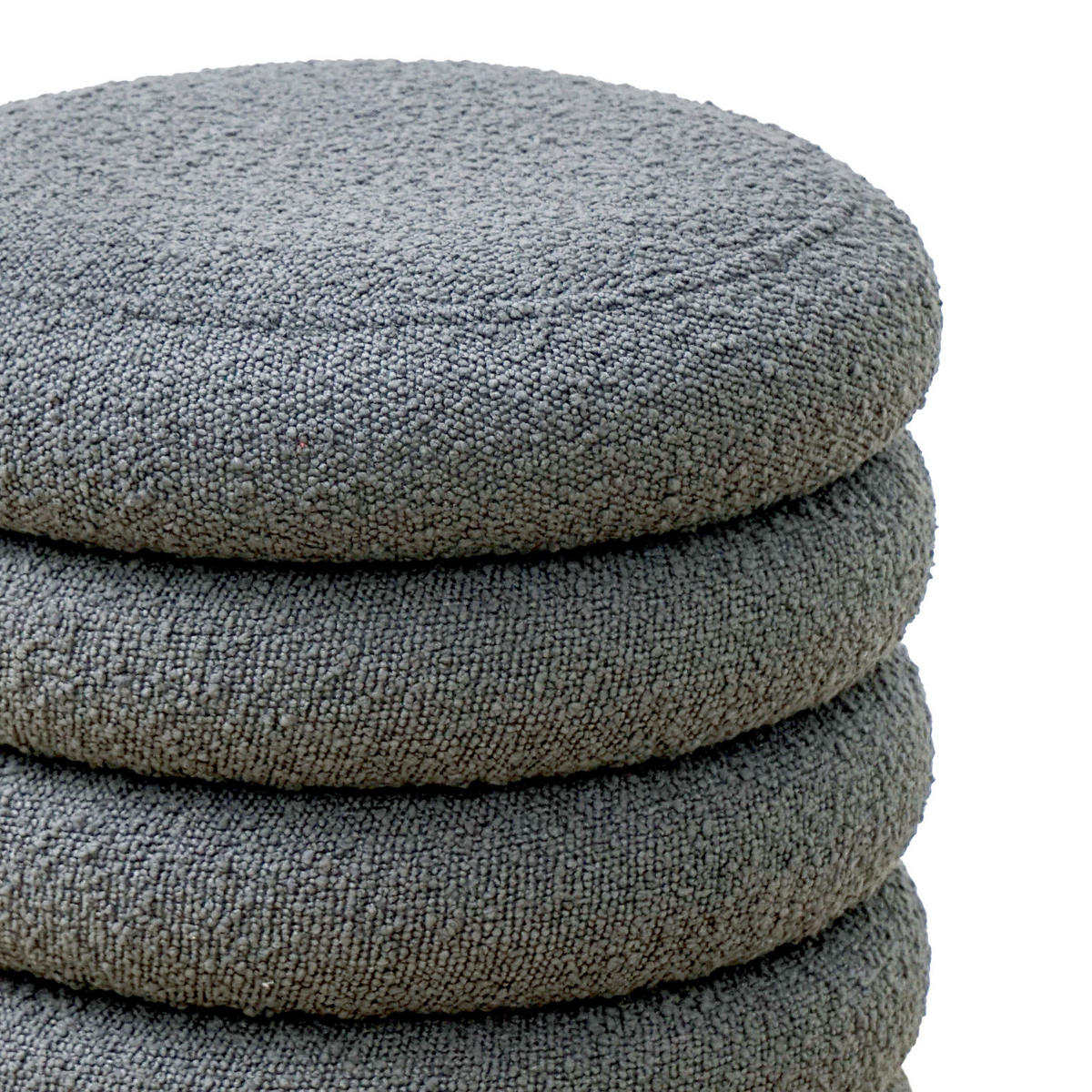 HOCKER BLOSSOM XS mit Stauraum Grau - Grau, Textil (40/43/40cm) - SVITA