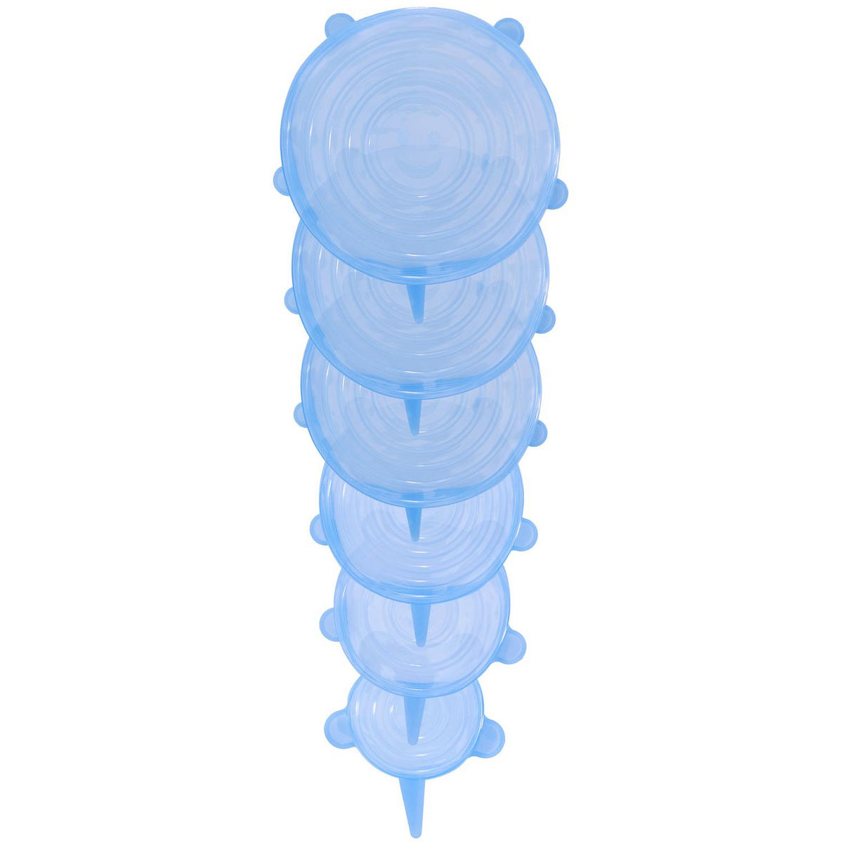SILIKONABDECKUNG Universal 6x Frischhaltedeckel - Blau, Kunststoff (20.3/2/20.3cm) - Intirilife
