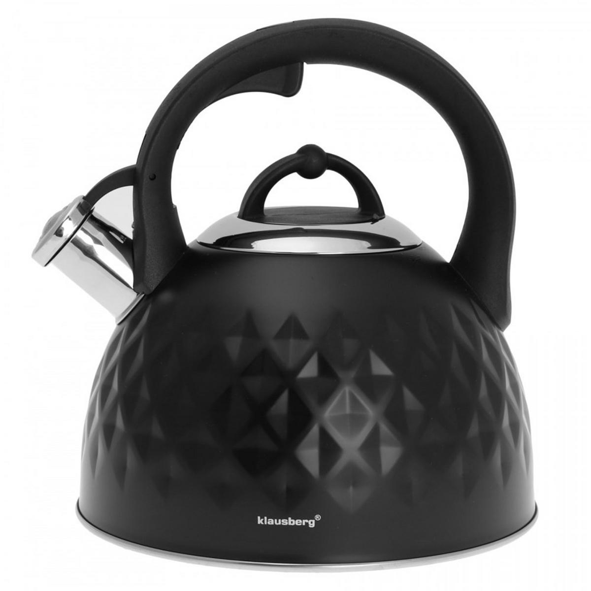 WASSERKESSEL Schwarz 25/22/24 cm KB7550 - Schwarz, Metall (25cm) - Klausberg 