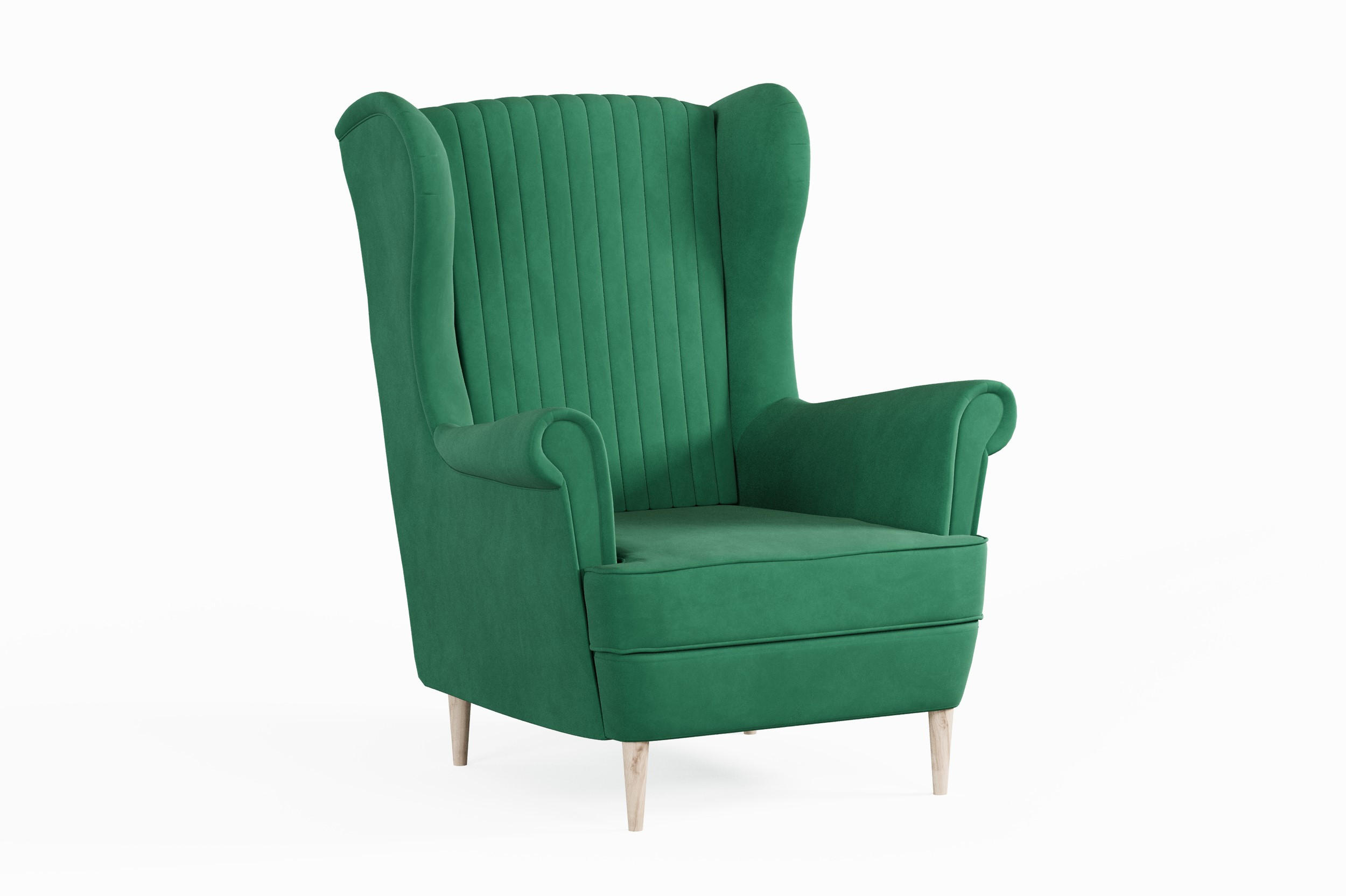 OHRENSESSEL - Sessel Comfy - Grün - Grün, Holzwerkstoff (83/103/95cm) - Möblo