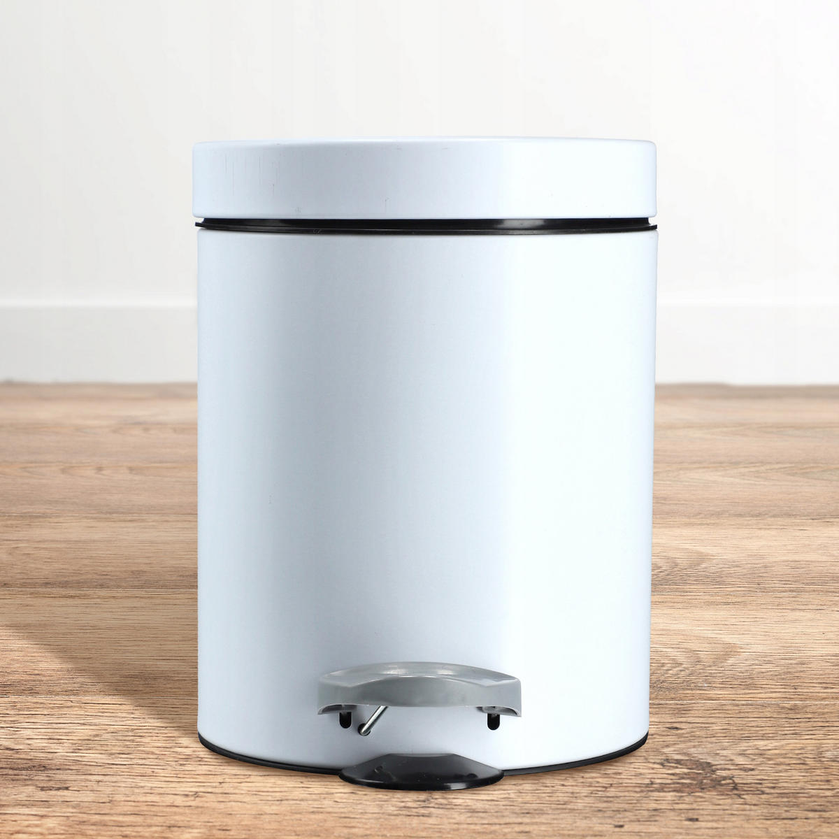 MÜLLEIMER 5L Weiß - Weiß, Metall (18.7/18.7cm) - KADAX