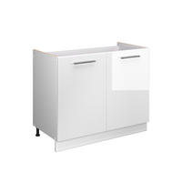 SPODNÁ SKRINKA POD DREZ Fame-Line, Biely vysoký lesk/biely, 100 cm bez pracovnej dosky - biela/biela s vysokým leskom, kompozitné drevo (100/82/51.6cm) - Vicco