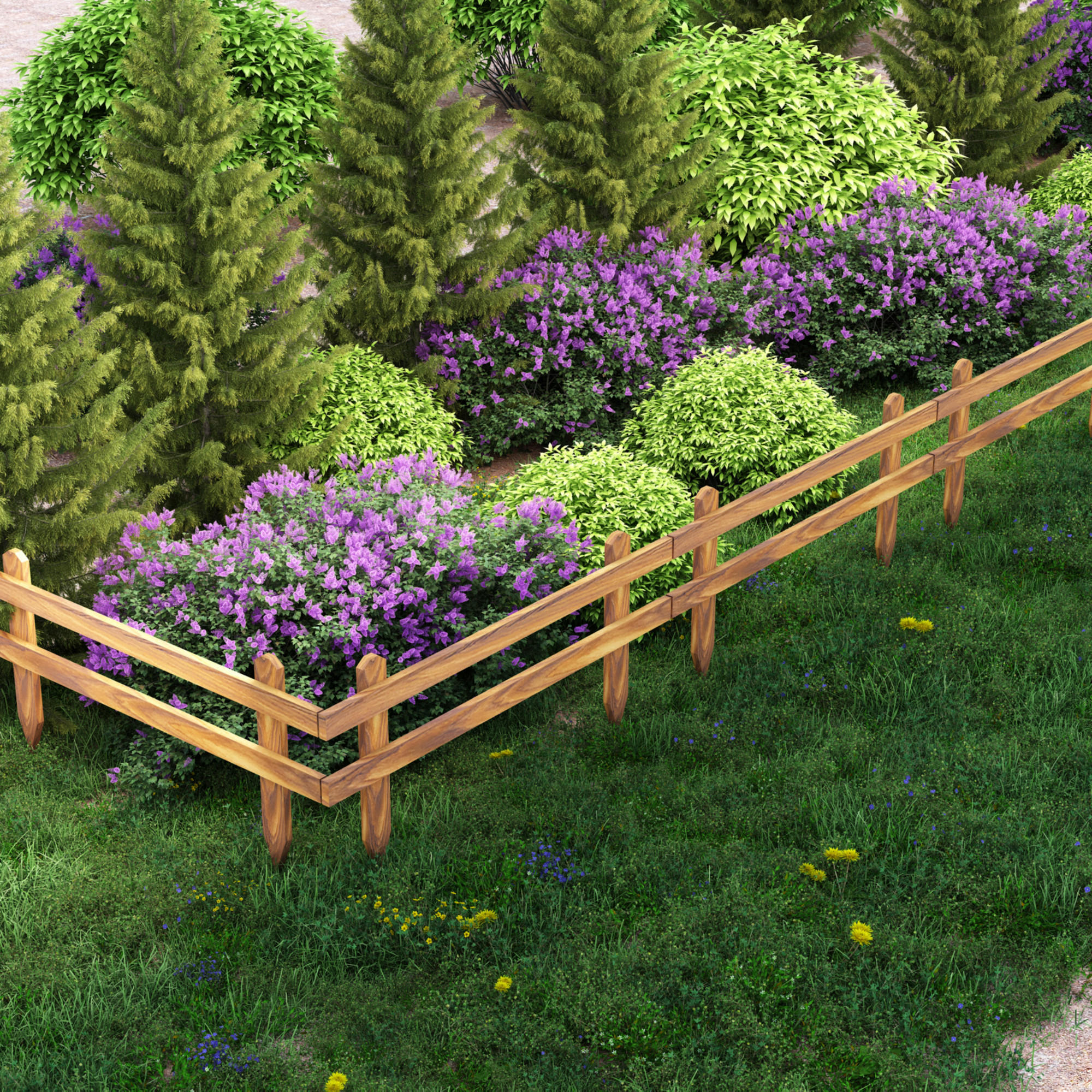 Thumbnail - [en.casa] Beeteinfassung-Set, Natur, Holz, 100x40x3.5 cm, Gartenzubehör, Hochbeete