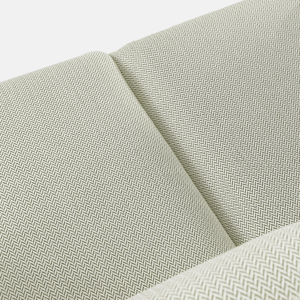 GARTENSOFA RAMBE 3-Personen mit Kissen, Weiß - Weiß/Hellgrün, Textil/Metall (225/80/80cm) - KONSIMO®