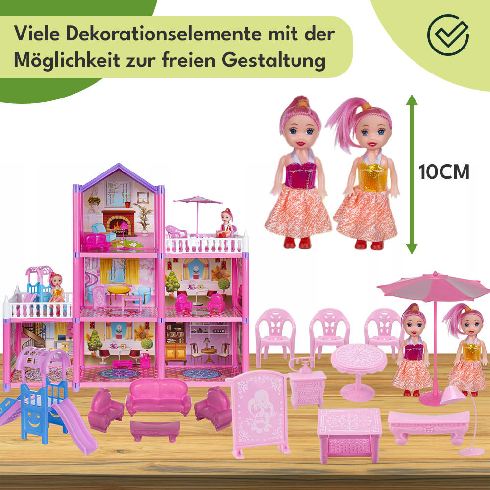 PUPPENHAUS Spielhaus - Multicolor, Kunststoff (57/60/18cm) - KRUMAD