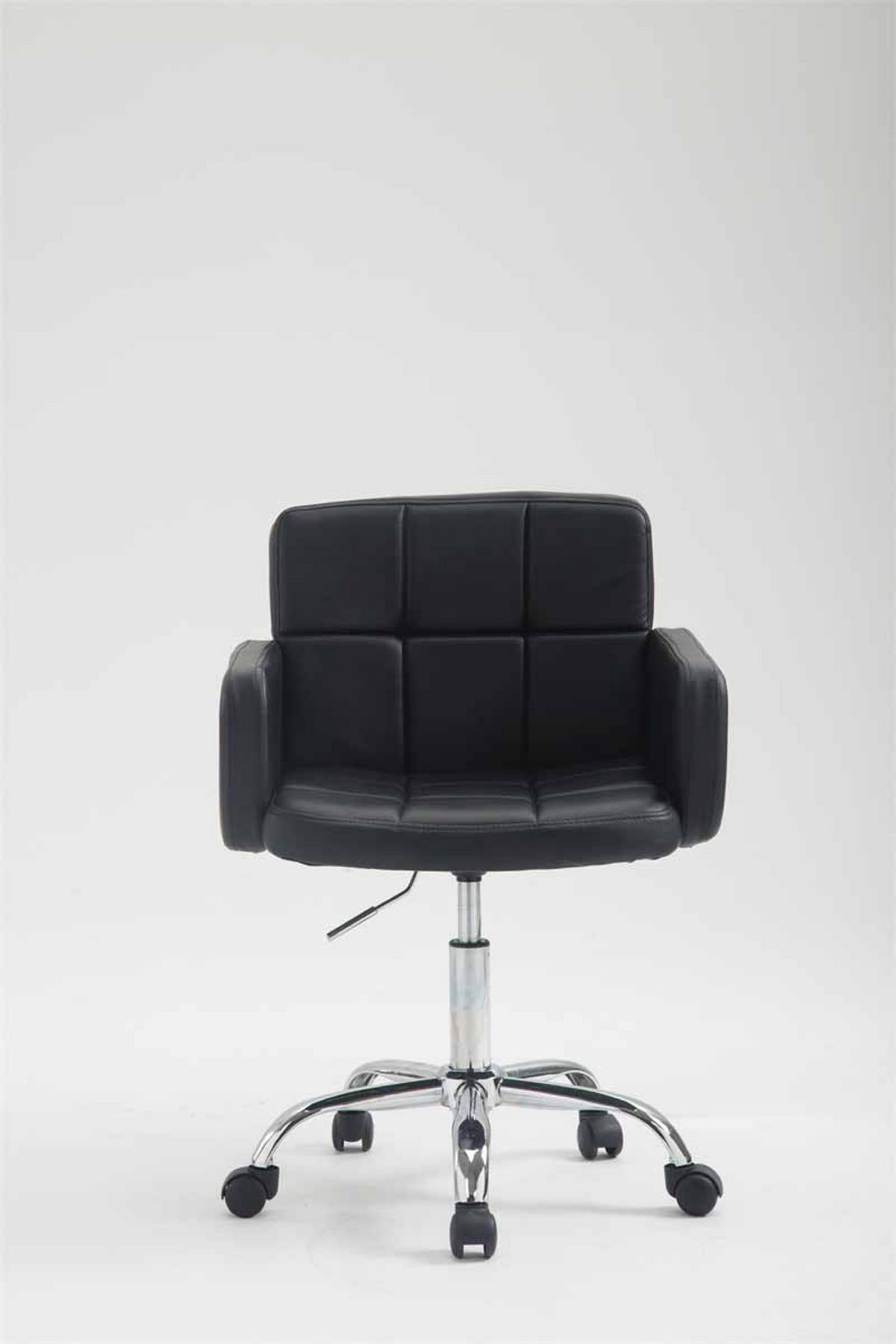 ARBEITSHOCKER Lausanne Kunstleder schwarz - Schwarz, Metall (60/89/52cm) - TPFLiving