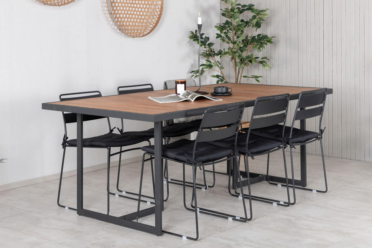 GARTENTISCH Teak Dekor - Teakfarben, Holzwerkstoff (200/100/75cm) - ebuy24