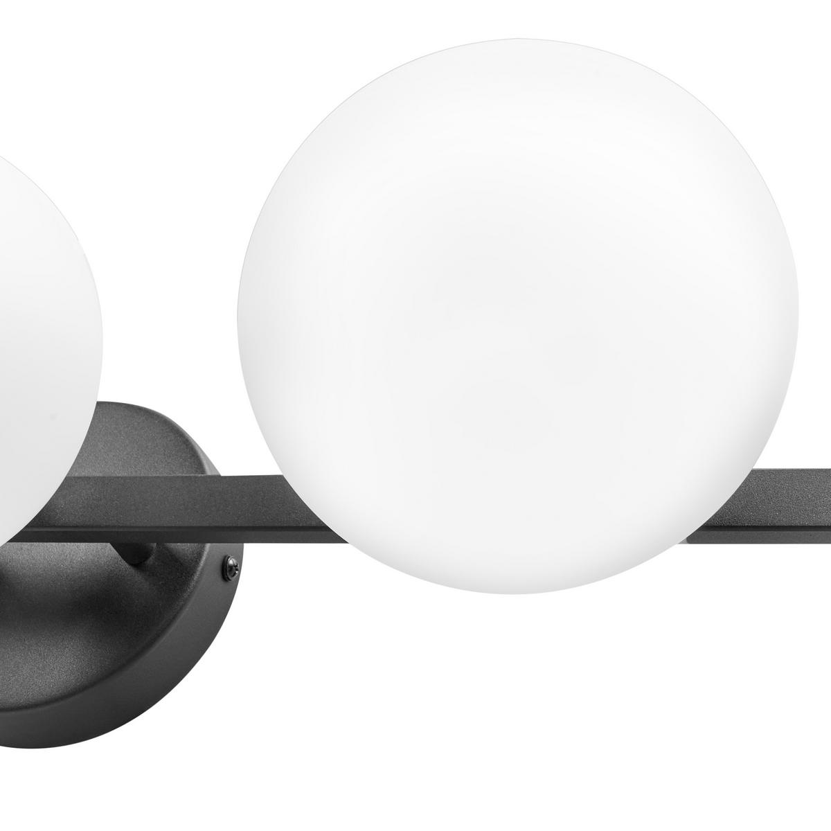 WANDLAMPE Schwarz Gimone - Schwarz/Weiß, Metall (60/13/21cm) - Beliani