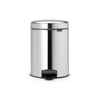 MÜLLEIMER klassisch Mit Soft Verschluss 5 Liter 30,2 x 26,3 x 21,7 cm Metall Edelstahl - Grau, Metall (26.3/30.2/21.7cm) - PROREGAL