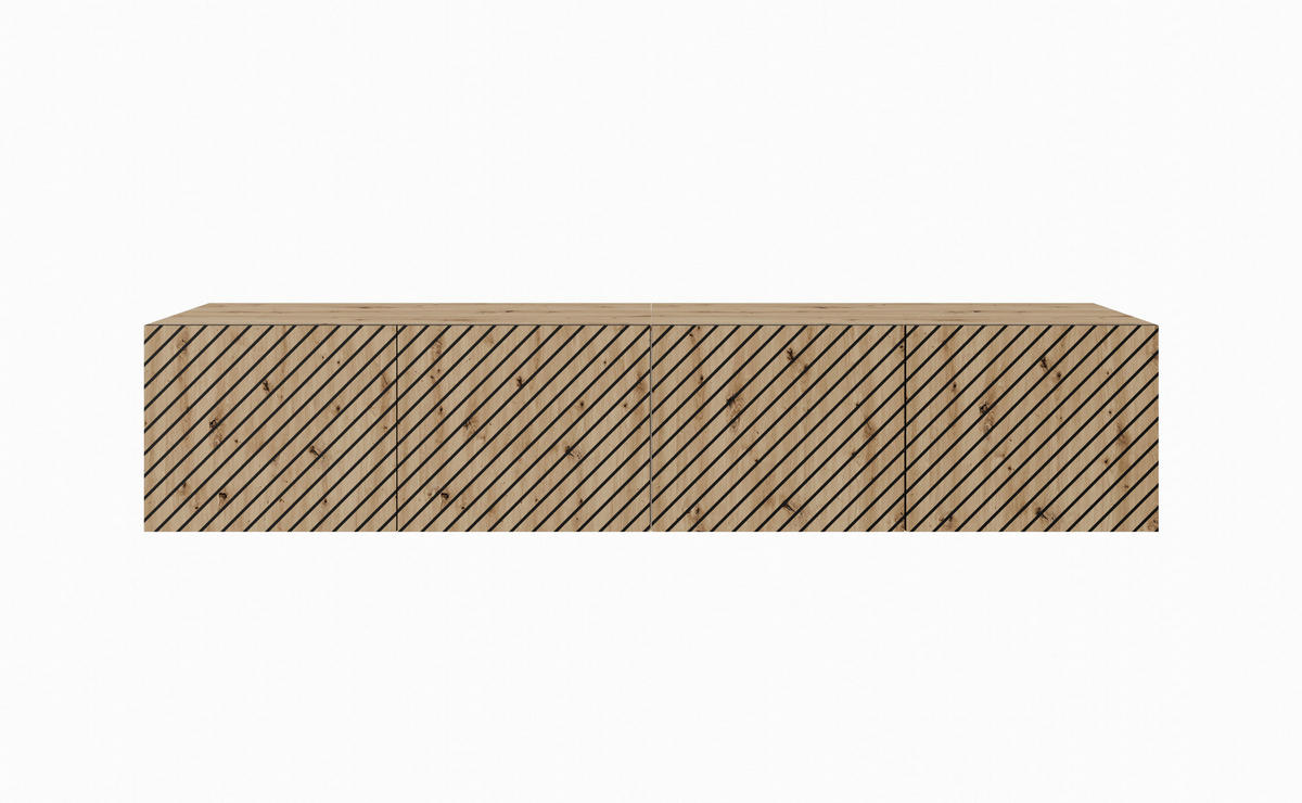 TV-SCHRANK SENTO - Eiche Artisan, Holzwerkstoff (200/41/40cm) - Meblini