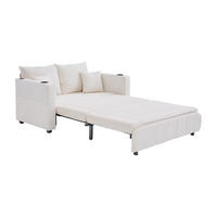 SCHLAFSOFA Zweisitzer mit Schlaffunktion,ausziehbar,Chenille,Beige - Beige, Textil (73/83/139cm) - LVHOM