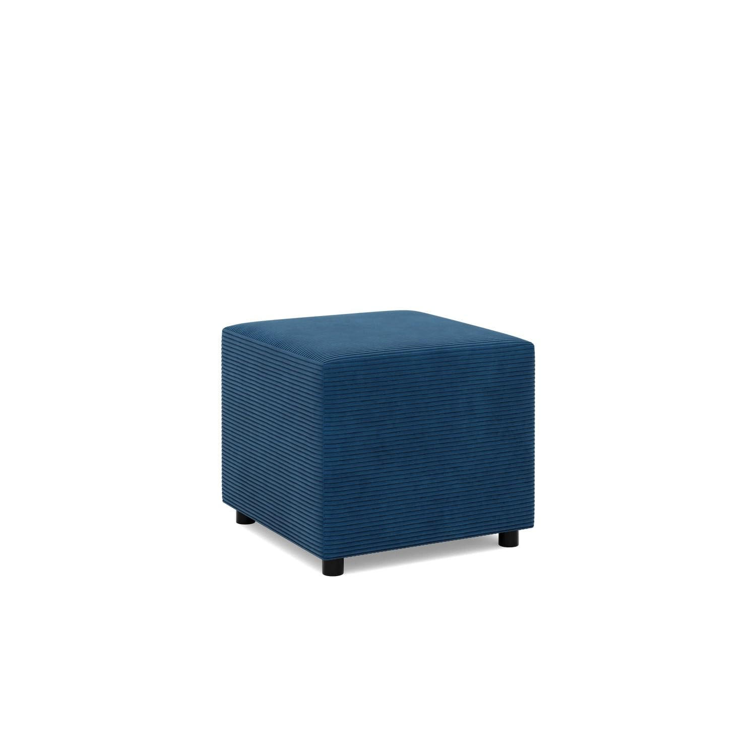 SITZPOUF 50 X 50 NEO, Cord - Dunkelblau - Blau, Textil (51/40/51cm)