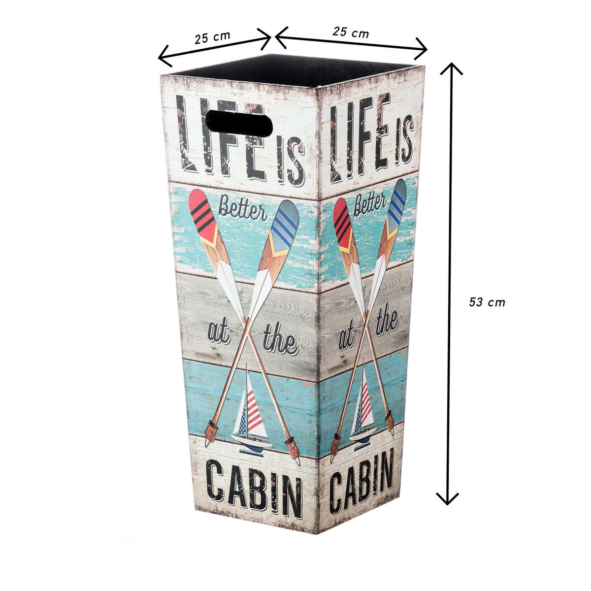 SCHIRMSTÄNDER Mehrfarbig 21/21/50 cm - Multicolor, Holzwerkstoff (21/50/21cm) - Mobili Rebecca