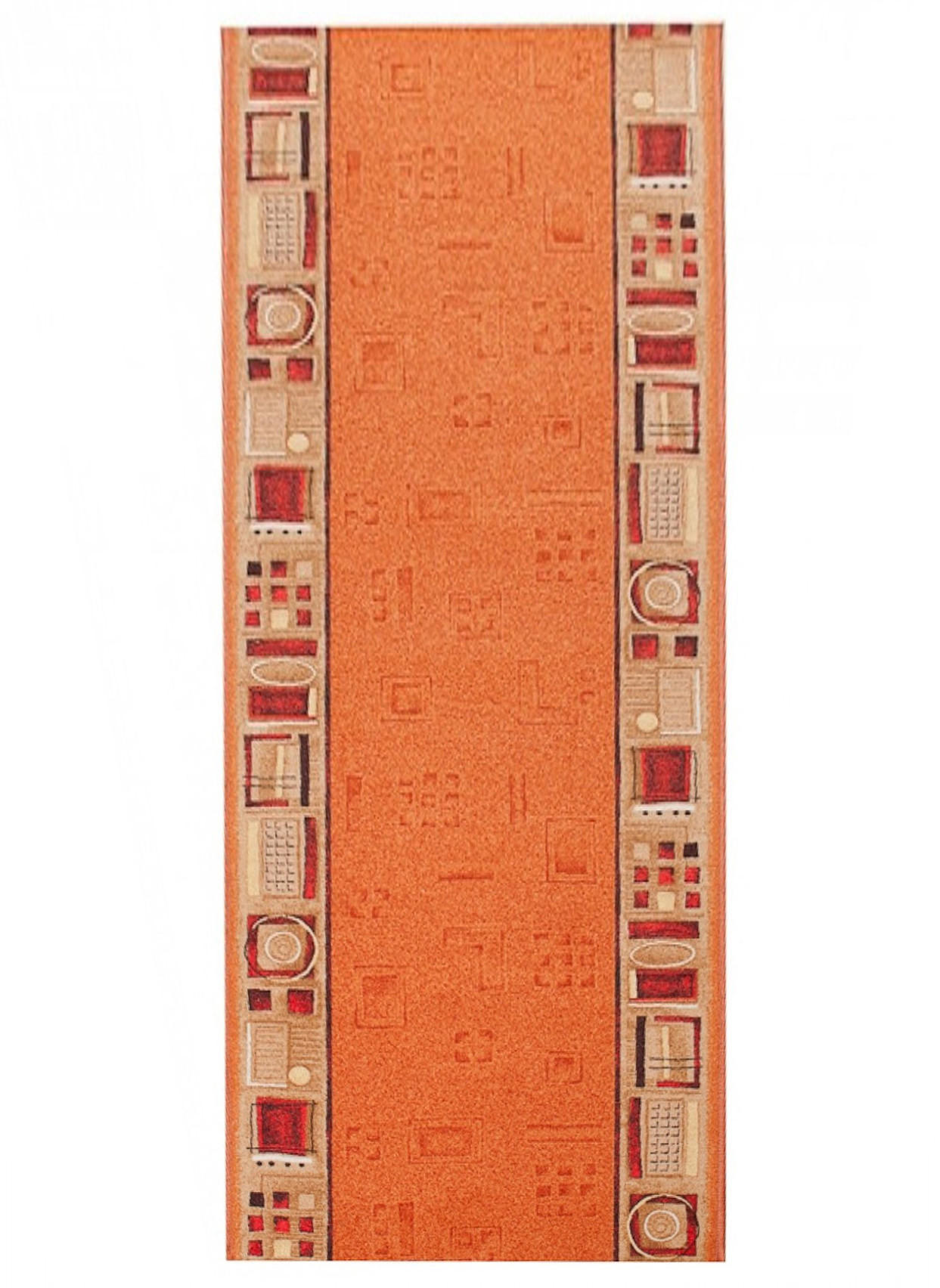 TEPPICHLÄUFER Anti-Rutsch Rot Orange rutschfest Gummiunterlage 120/900 cm - Rot/Orange, Textil (120/900cm) - Tapiso