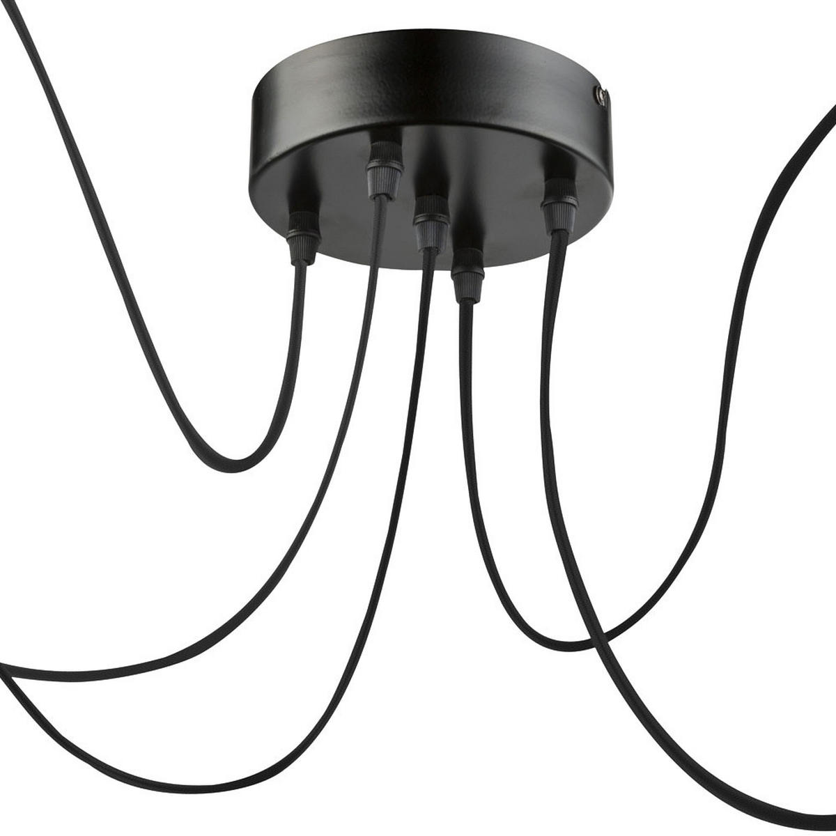 LED HÄNGELEUCHTE MARACANA Metall Schwarz - Schwarz, Textil (15/15/100cm)