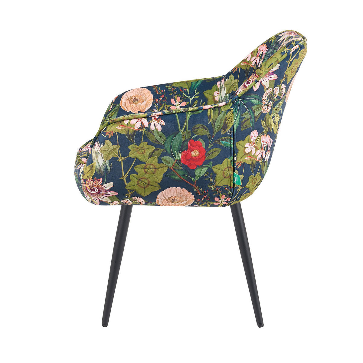 ESSZIMMERSTUHL Mika-Bela - Multicolor/Schwarz, Textil/Metall (60/82/61cm) - DUBI Möbel