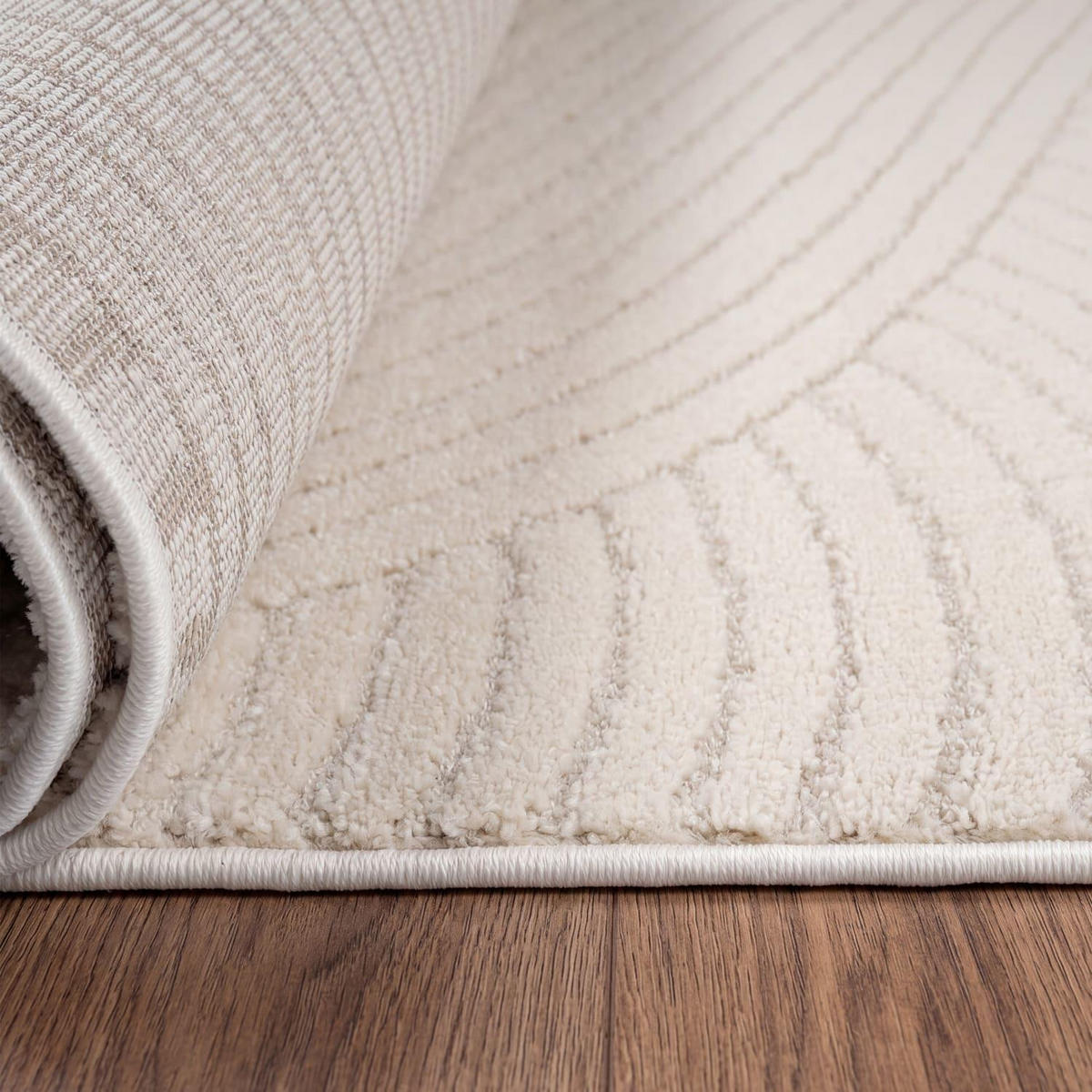 KURZFLOR-TEPPICH AURA 704 CREME 80X150 - Creme, Kunststoff (80/150cm) - Paco Home