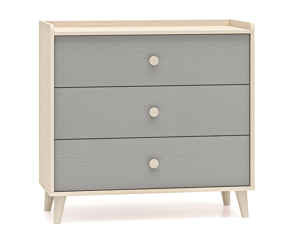 KOMMODE Mevel Wüstensand / Palladiumgrau 90 / 40 / 85cm - Braun/Grau, Holz/Holzwerkstoff (90/85/40cm) - Feldmann-Wohnen