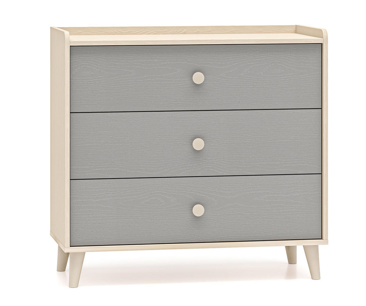 KOMMODE Mevel Wüstensand / Palladiumgrau 90 / 40 / 85cm - Braun/Grau, Holz/Holzwerkstoff (90/85/40cm) - Feldmann-Wohnen