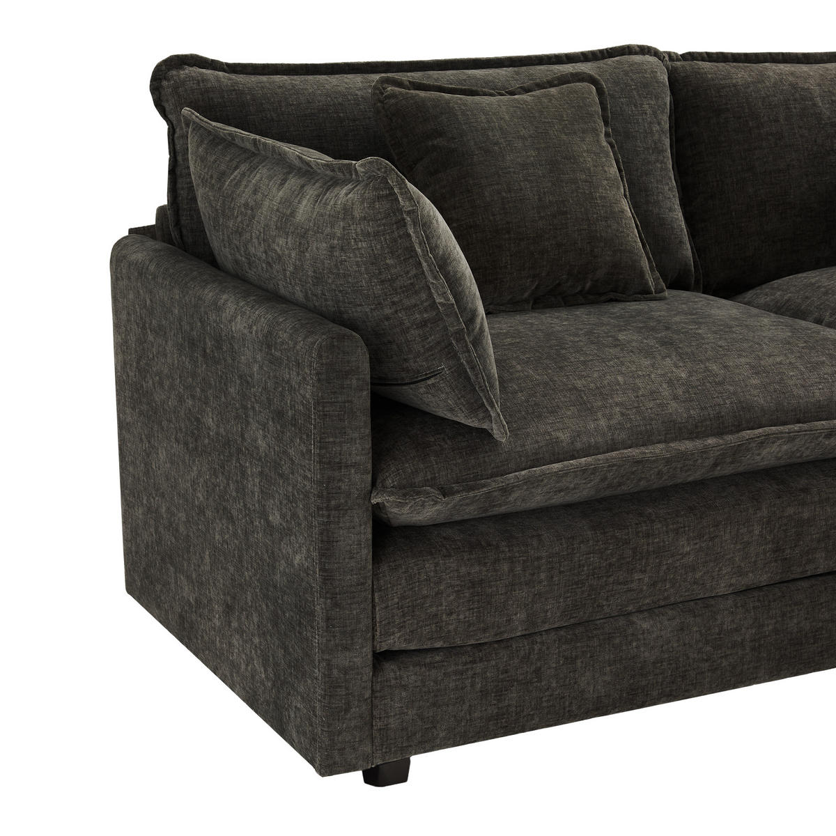 ECKSOFA 283/147/84 cm Dunkelgrau - Dunkelgrau, Textil (147/283cm)
